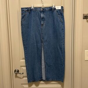 Abercrombie & Fitch Denim Midi Skirt